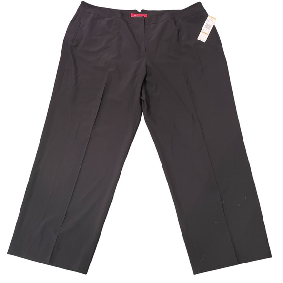 AK ANNE KLEIN NWT PLUS SIZE CONCORD BLACK PANTS STRETCH 24W - Picture 2 of 15